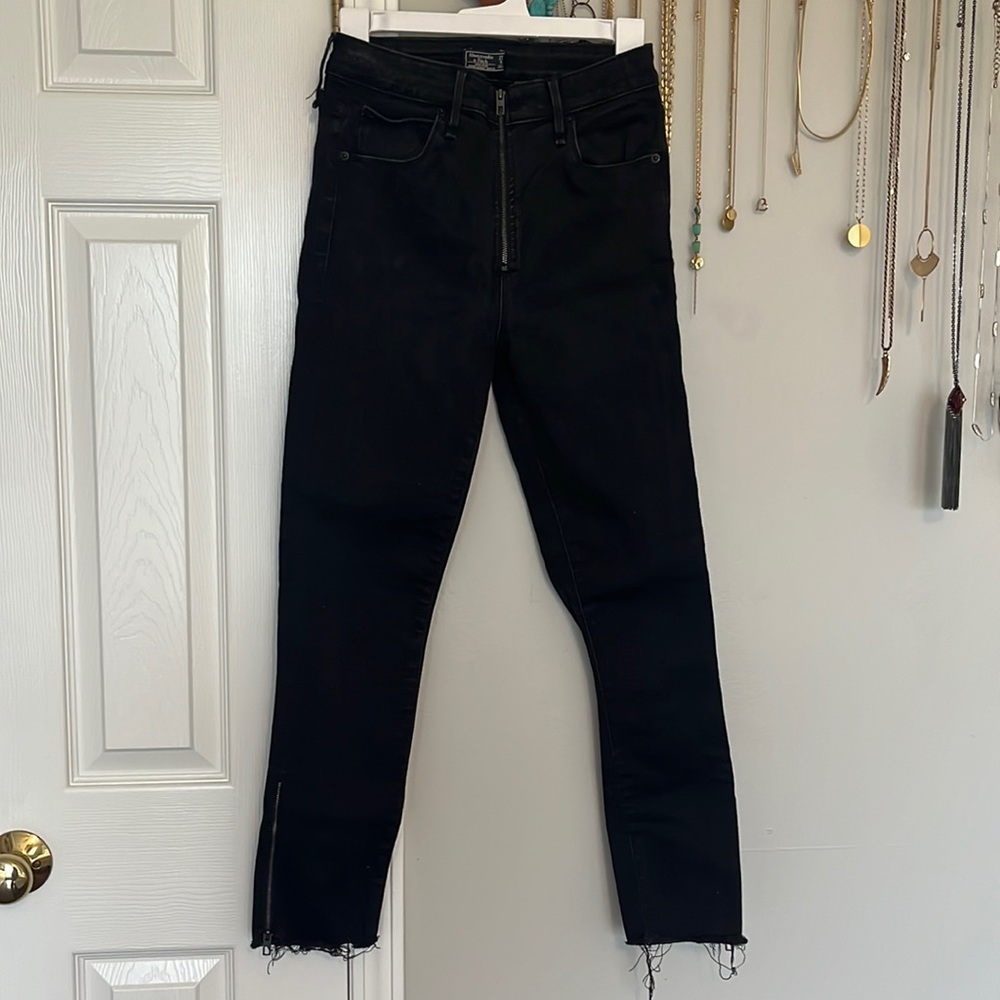 A&F High rise super skinny ankle
